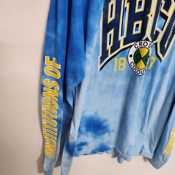 Cross Colours HBCU Long Sleeve Tie Dye T-Shirt Men's Large Blue NWT 0956 - Picture 5 of 8